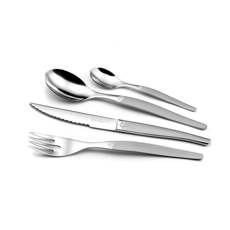 Ménagère 74 pièces Jet Sablé en inox