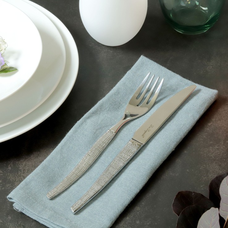 Ménagère 30 pièces table & steak Jet Textil en inox