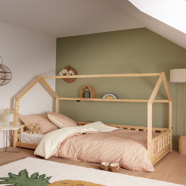 Housse de couette enfant imprimée en percale de coton, MINI VICHY