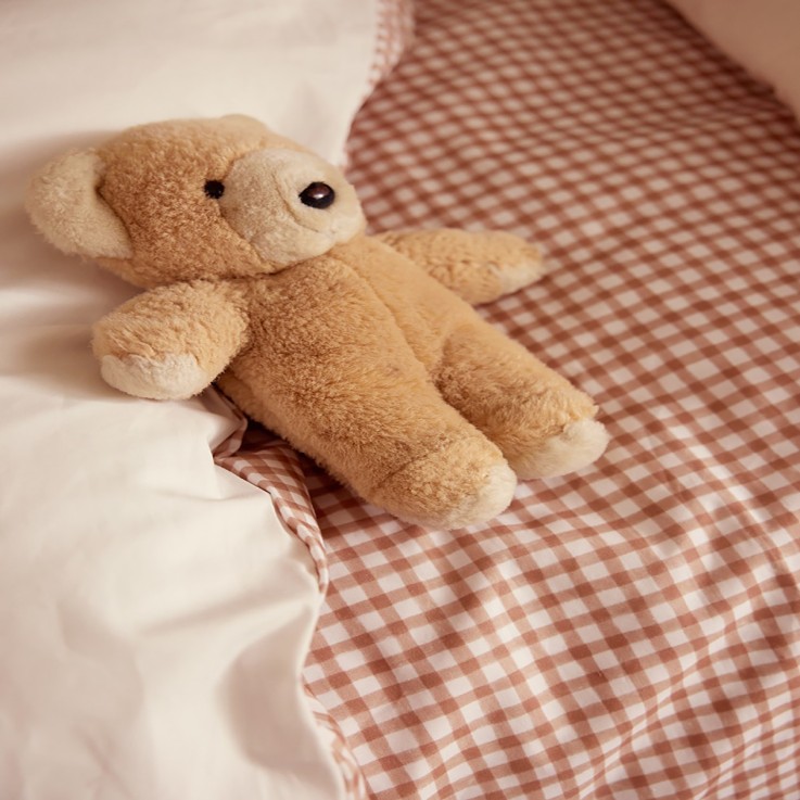 Housse de couette enfant imprimée en percale de coton, MINI VICHY