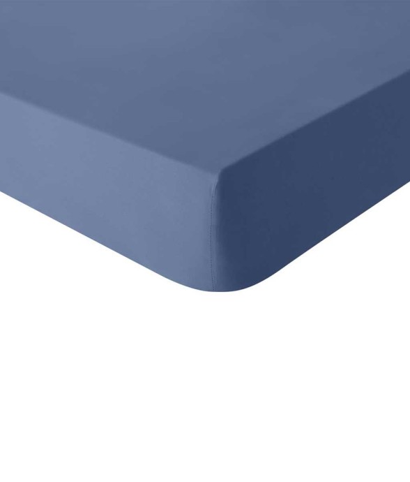 Drap housse uni en coton,...