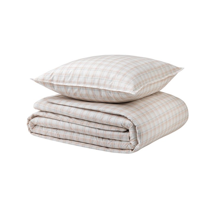 Parure de lit imprimée en percale de coton, taies rectangles, CADENCE