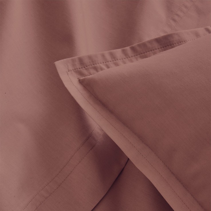 Parure de lit unie en percale de coton, taies carrées, PREMIÈRE