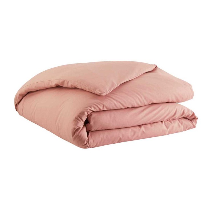 Parure de lit unie en coton, taies rectangles, TOUT DOUX