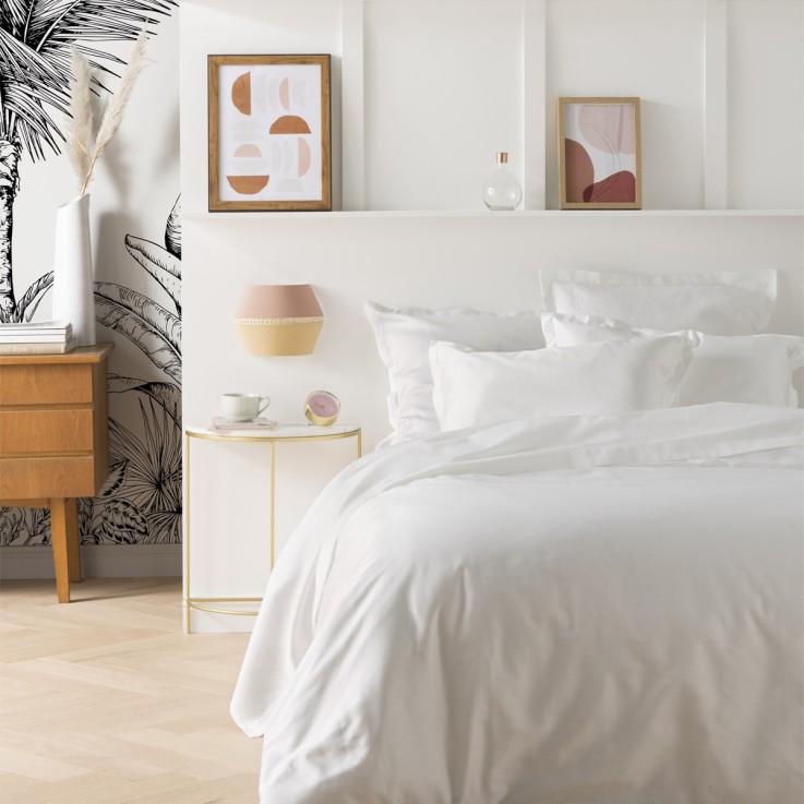 Parure de lit Housse de couette + taies carrées en satin de coton, TRIUMPH LINE