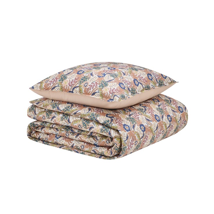 Parure de lit imprimée en percale de coton, taies carrées, OHANA