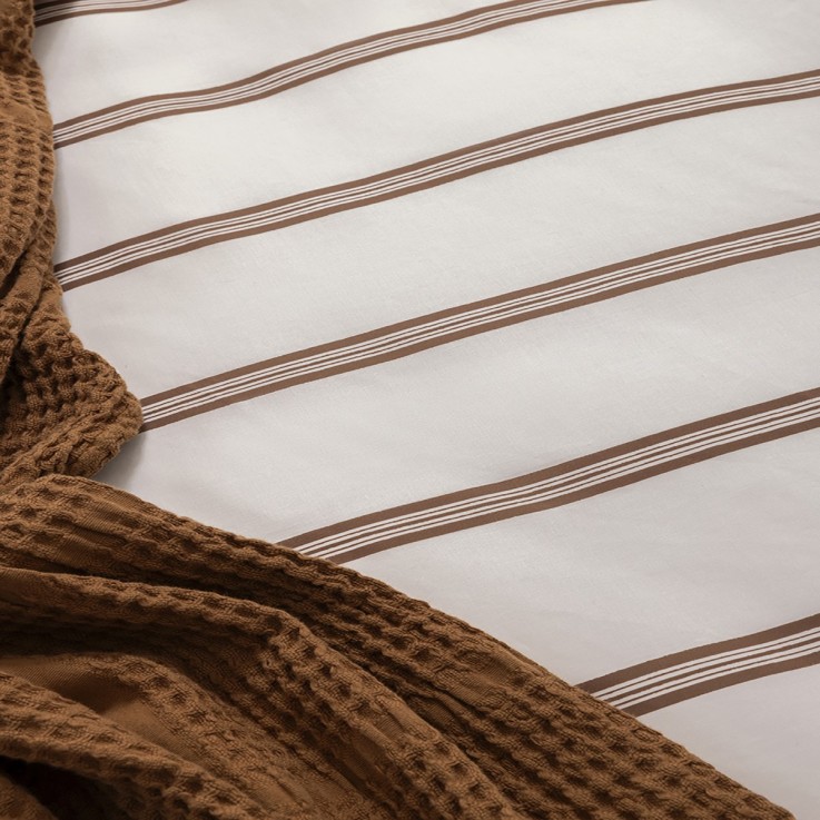 Parure de lit imprimée en percale de coton, taies rectangles, ESQUISSE