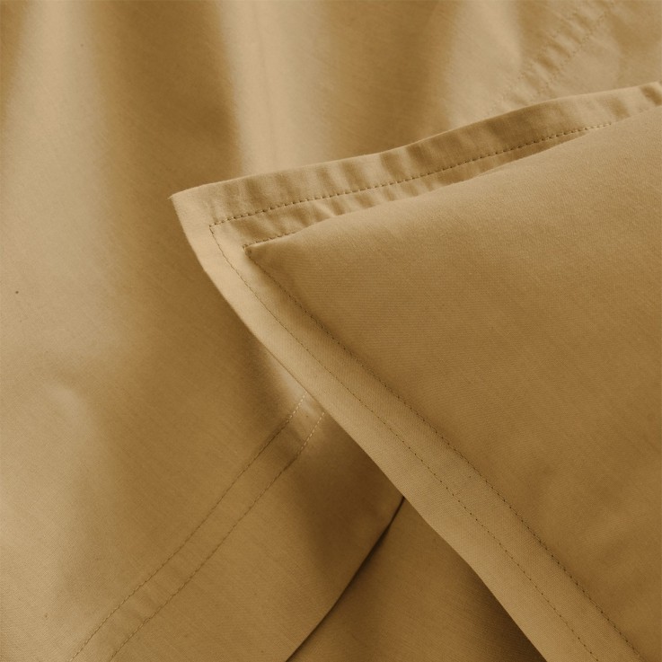 Parure de lit unie en percale de coton, taies carrées, PREMIÈRE