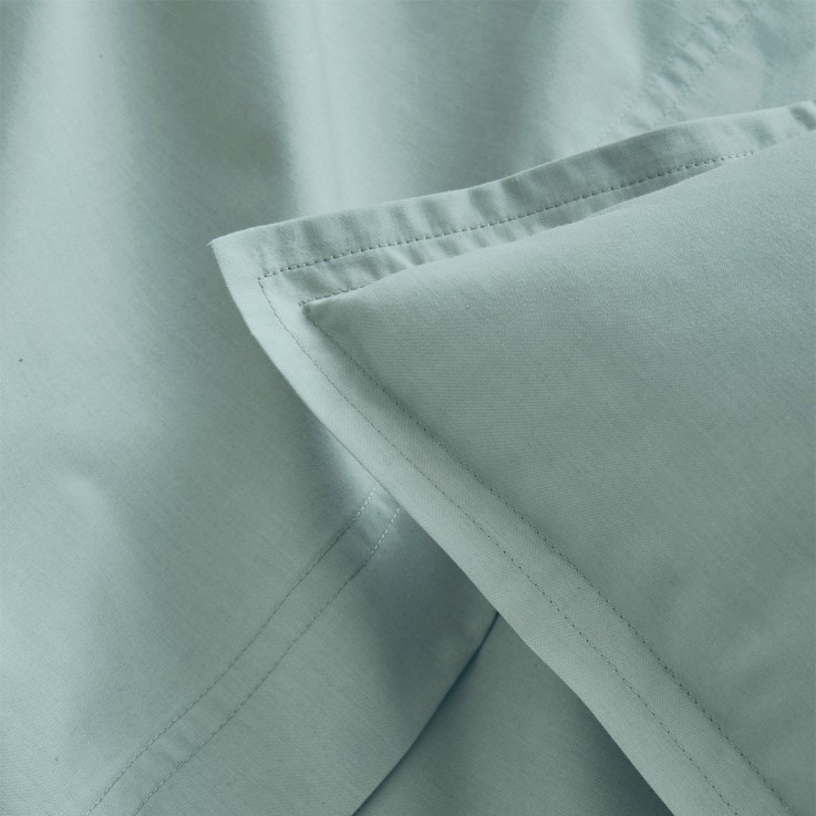 Parure de lit unie en percale de coton, taies carrées, PREMIÈRE