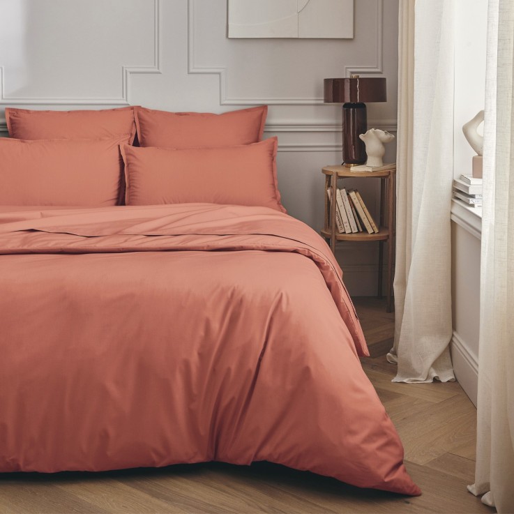 Drap plat uni en percale de coton, PREMIÈRE