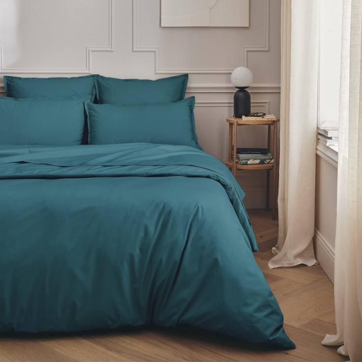 Drap plat uni en percale de coton, PREMIÈRE
