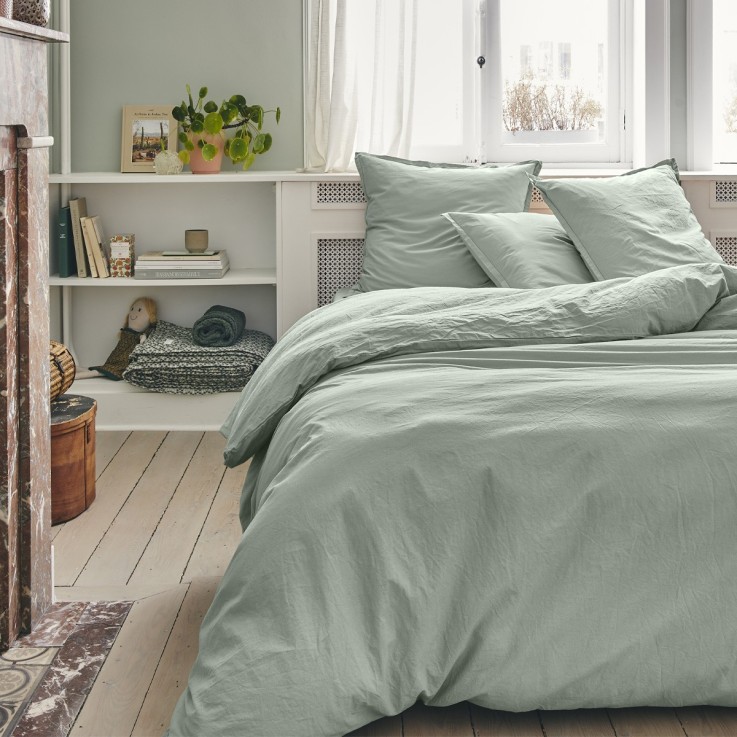 Drap plat uni en coton, TOUT DOUX
