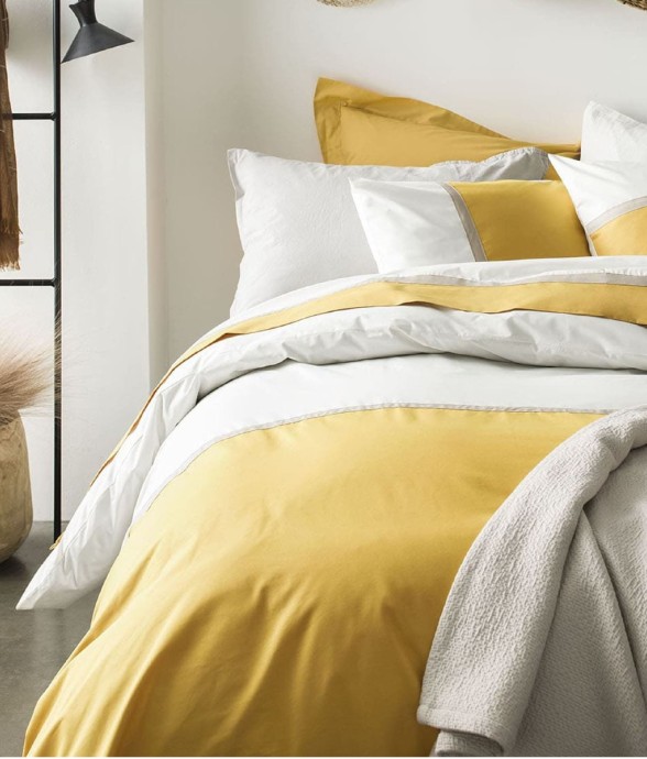 Housse de couette unie en...