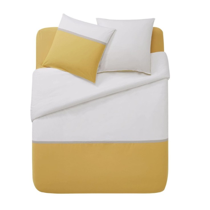 Housse de couette unie en percale de coton, TOI ET MOI SAHARA