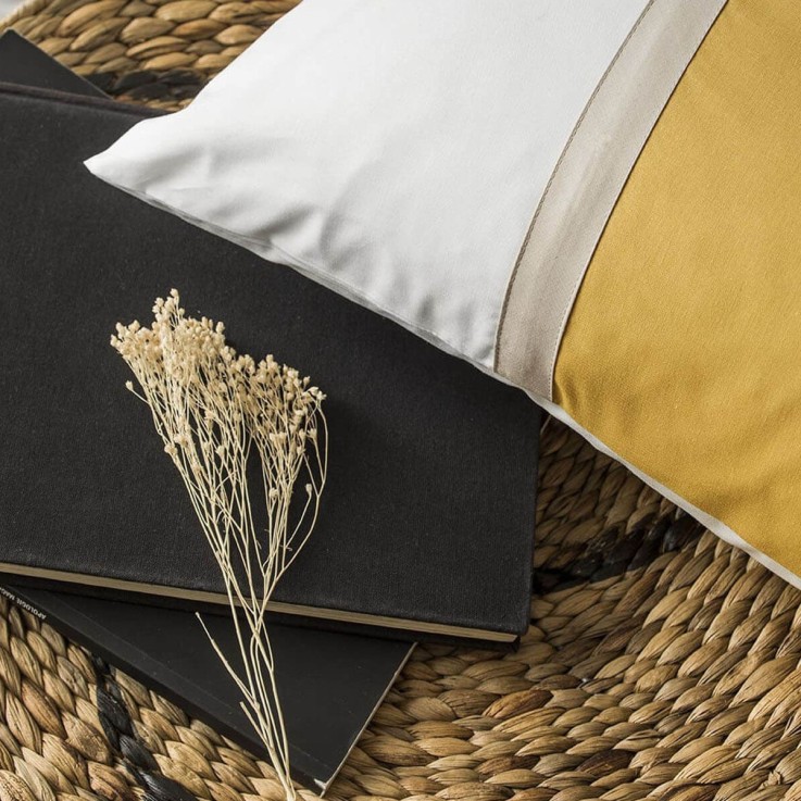 Housse de couette unie en percale de coton, TOI ET MOI SAHARA