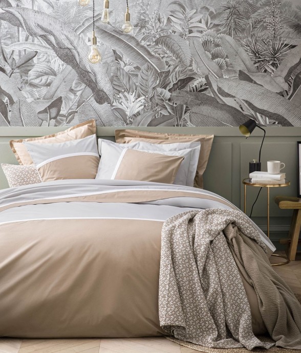 Housse de couette unie en...