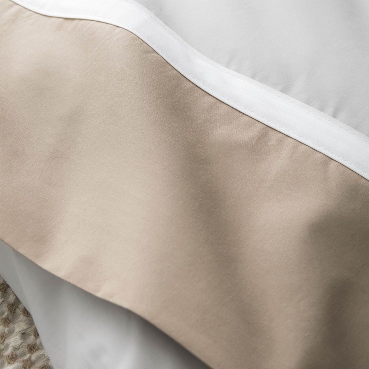 Housse de couette unie en percale de coton, TOI ET MOI CLAIR D'AURORE