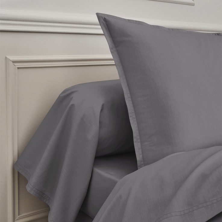 Housse de couette unie en percale de coton, PREMIERE