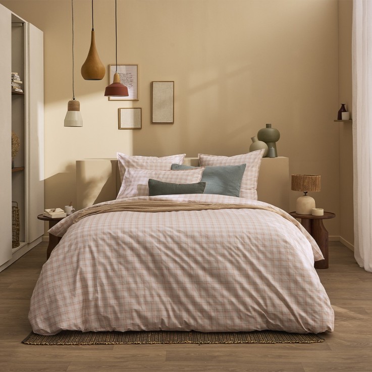 Taie d'oreiller imprimée en percale de coton, CADENCE