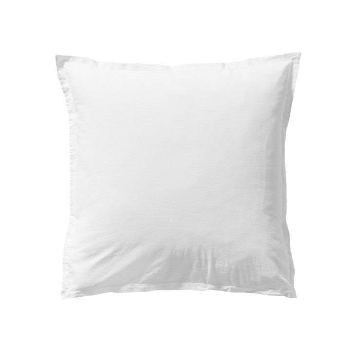 Taie d'oreiller unie en coton lavé, SOFT LINE