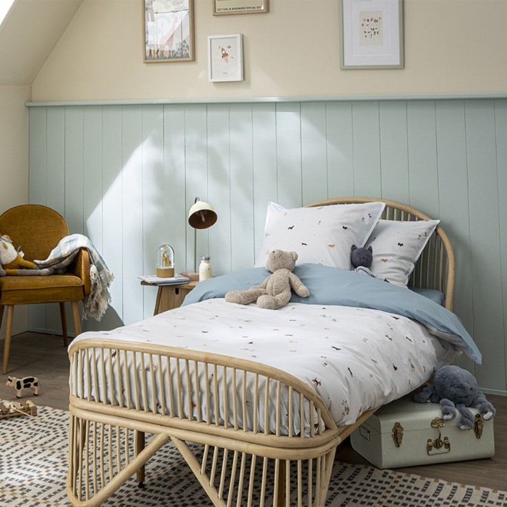 Taie d'oreiller enfant imprimée en percale de coton, LA PARADE EN FETE