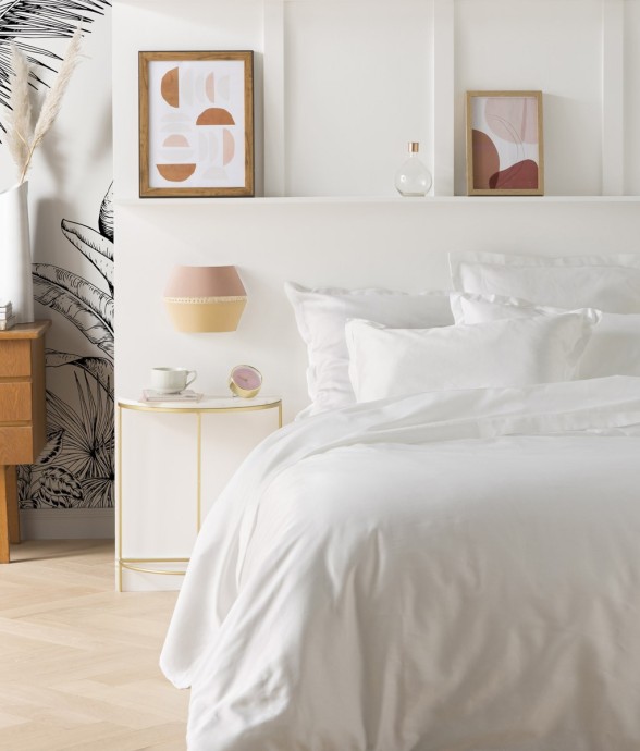 Housse de couette unie en...