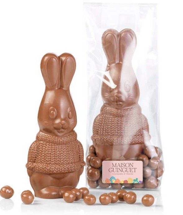 Lapin tricot en chocolat au...