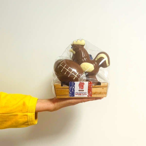 Corbeille rugby chocolat au lait - La corbeille de 270g