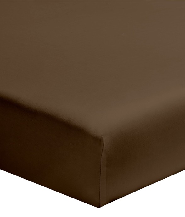 Drap housse uni en coton,...
