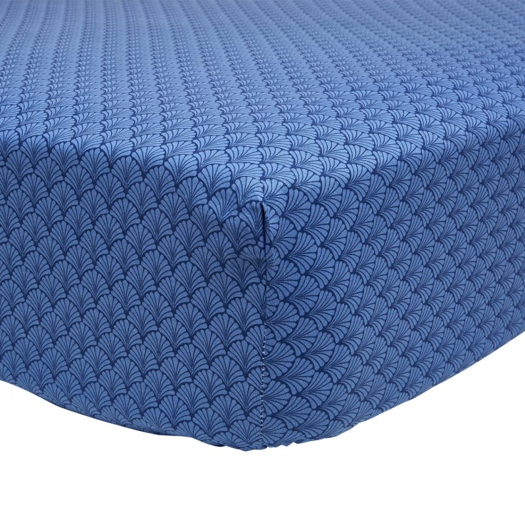 Drap housse imprimé en viscose de bambou, CAMILLE