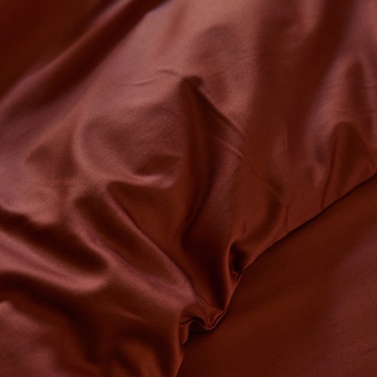 Drap housse uni en satin de coton, UNIS INDIEN