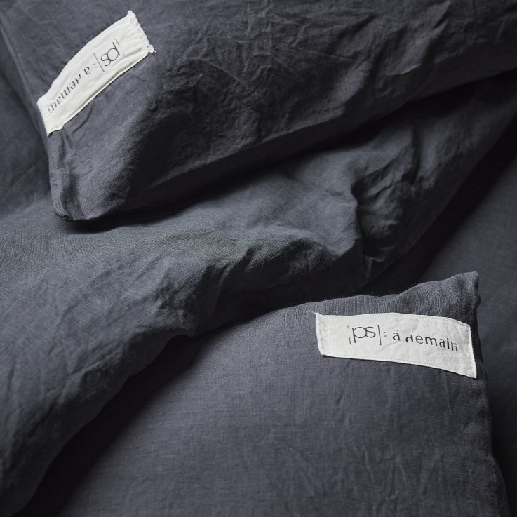 Drap housse uni en lin, bonnet de 30cm, PARTI PRIS ECORCE