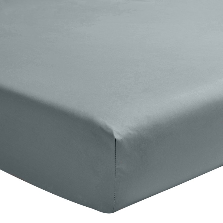 Drap housse uni en percale de coton bonnet de 30cm, CÉVENNES