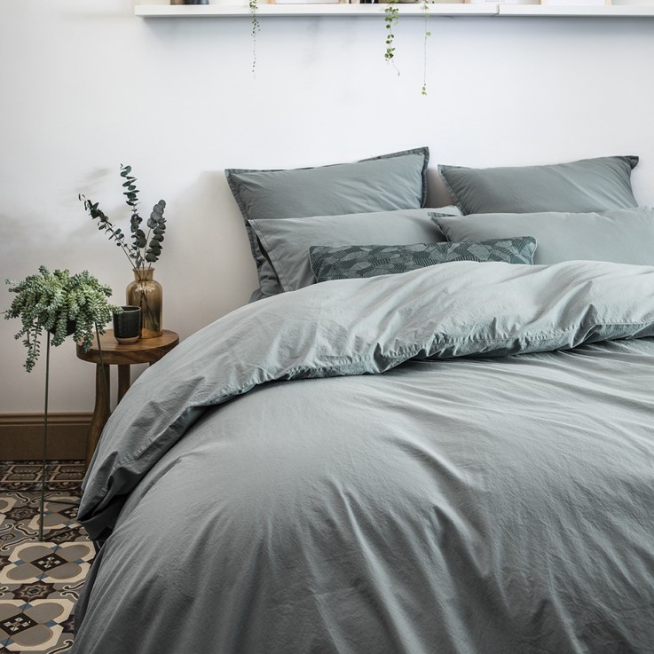 Drap housse uni en percale de coton bonnet de 30cm, CÉVENNES