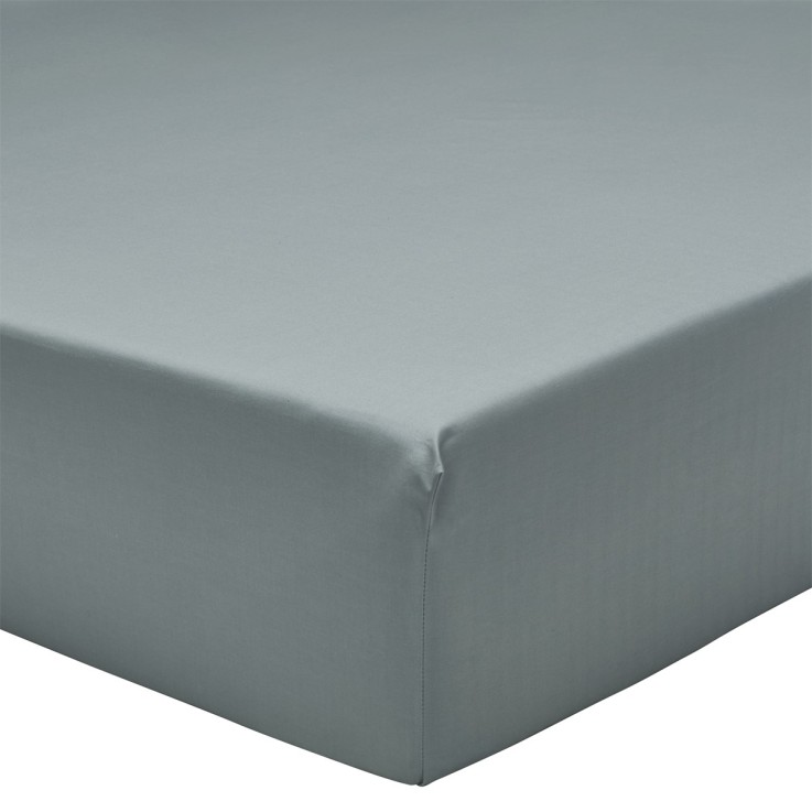 Drap housse uni en percale de coton, CÉVENNES