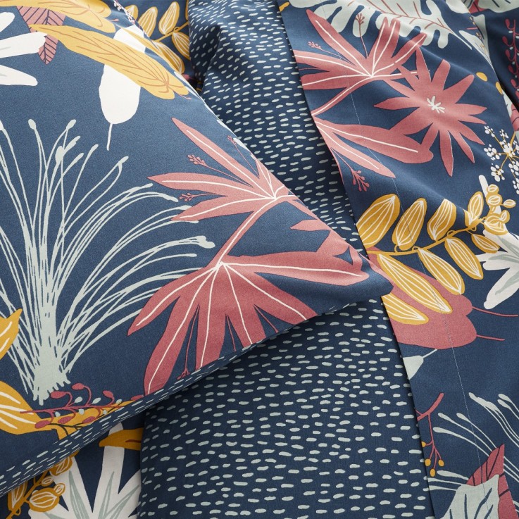 Drap housse imprimé en lyocell, JADE