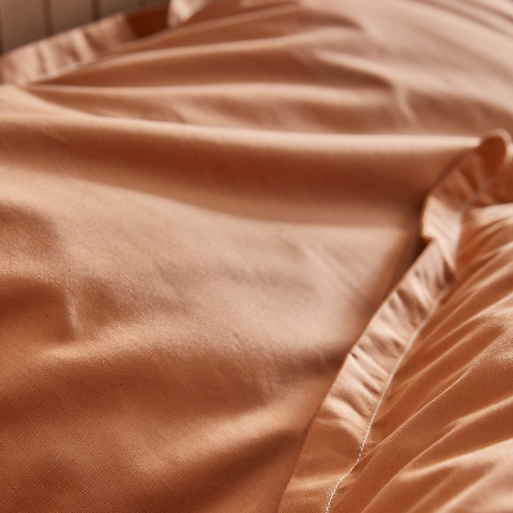 Drap housse uni en percale de coton, VANOISE