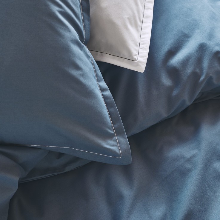 Drap housse uni en percale de coton, BASQUE