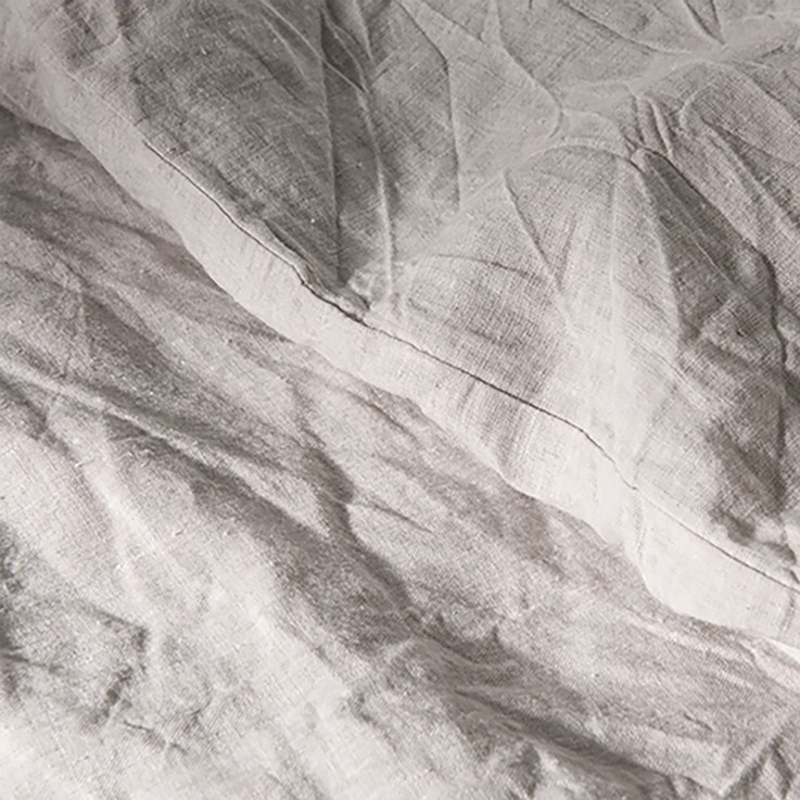 Drap housse uni en lin, NATUREL