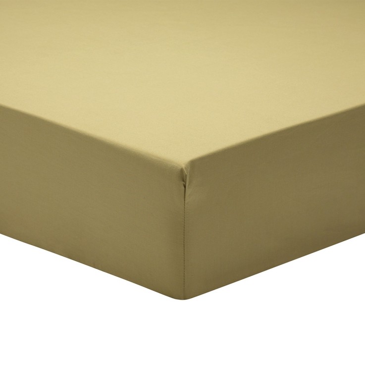 Drap housse uni en percale de coton, TENDRE