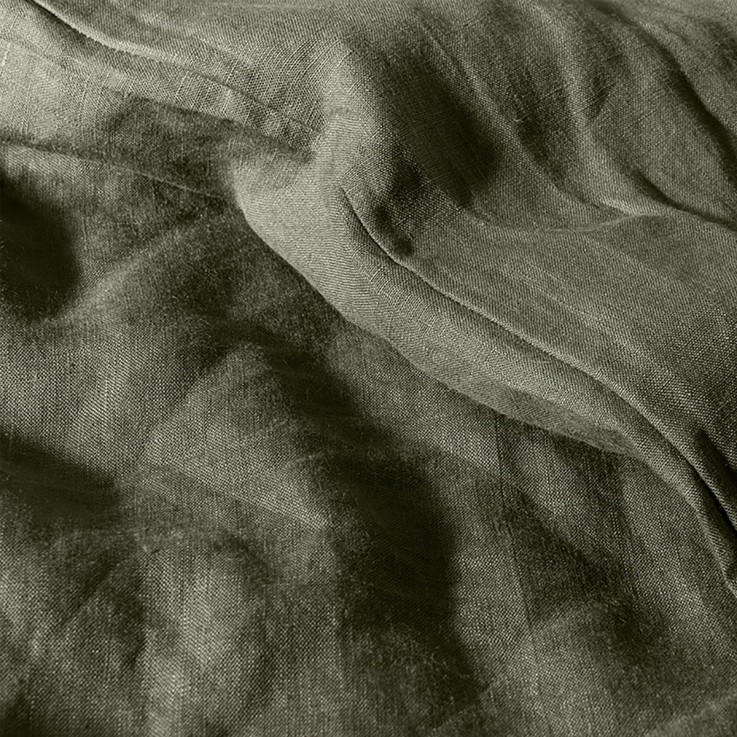 Drap Housse uni en lin, ROMARIN
