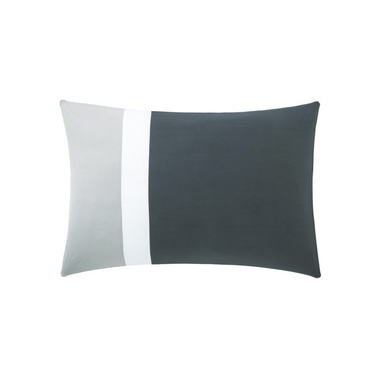 Taie d'oreiller bicolore en coton, MÉLI-MÉLO