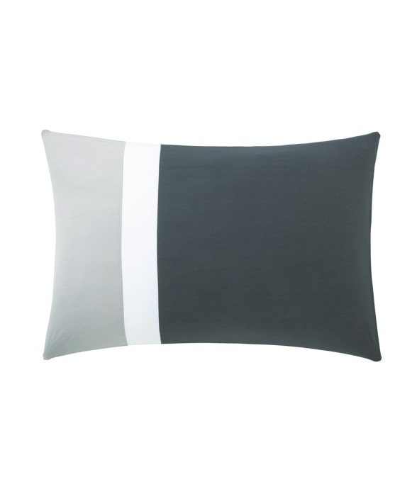 Taie d'oreiller bicolore en...