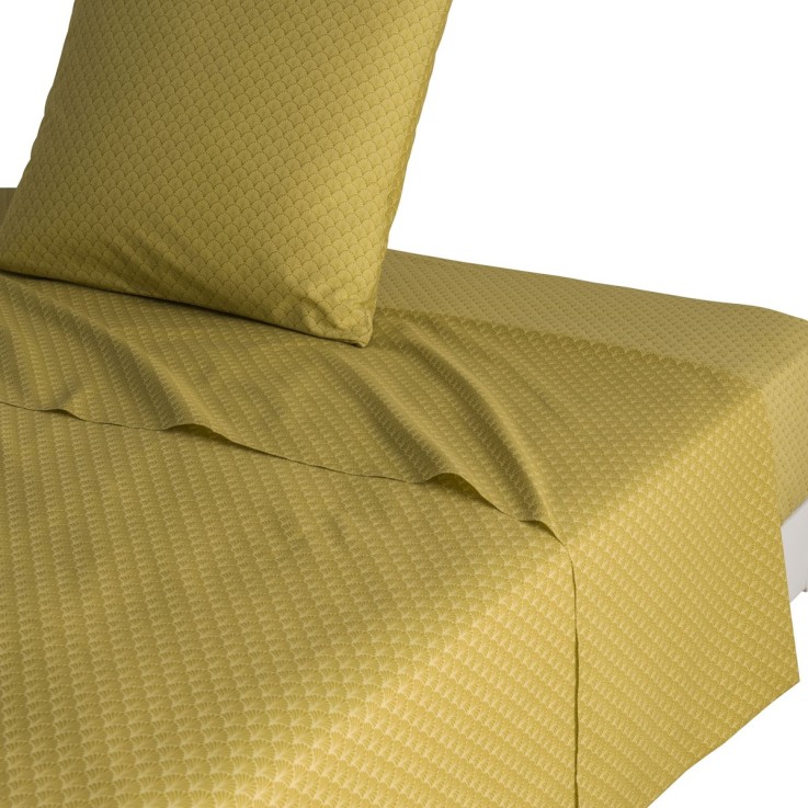 Drap plat imprimé en viscose de bambou, CAMILLE