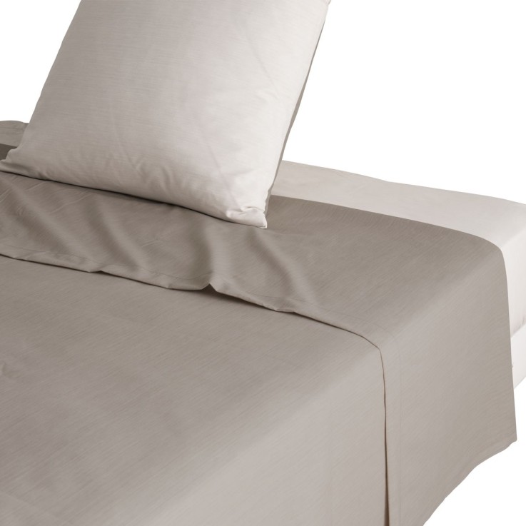 Drap plat fines rayures en viscose de bambou, ÉCORCE