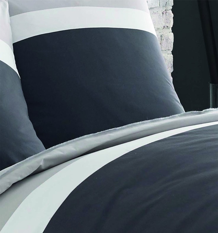 Housse de couette bicolore en coton, MÉLI-MÉLO