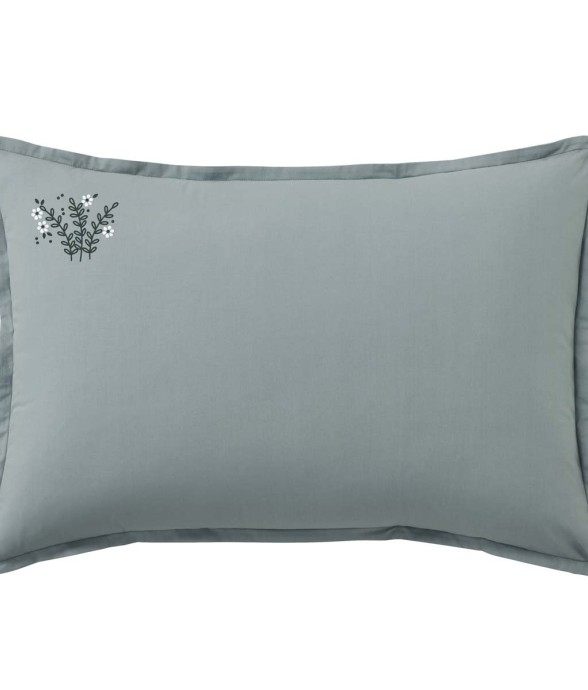 Taie d'oreiller brodée en...
