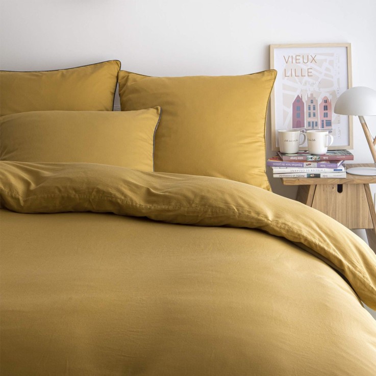 Lot de 2 taies d'oreiller en satin de coton, HOUBLON