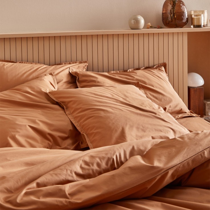 Taie d'oreiller unie en percale de coton, VANOISE