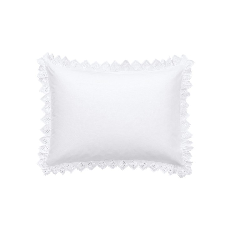 Taie d'oreiller brodée en coton, OPÉRA